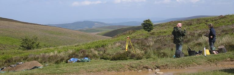 Excavations at Hawkcombe Head in July 2013 as part of 'Dig Porlock'; © ENPA 2013