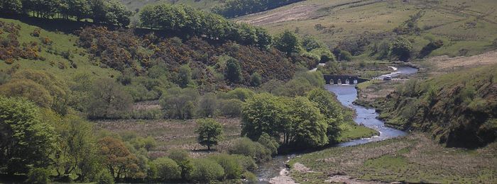 Landacre Bridge in the landscape, © ENPA 2013